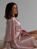 Short Luxurious Cosmopolitan Silk Robe