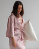 Short Luxurious Cosmopolitan Silk Robe
